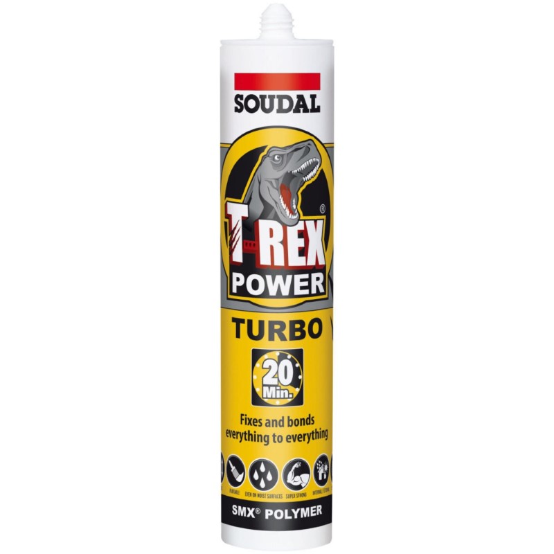 SOUDAL - T-REX POWER TURBO - WHITE - 290ML